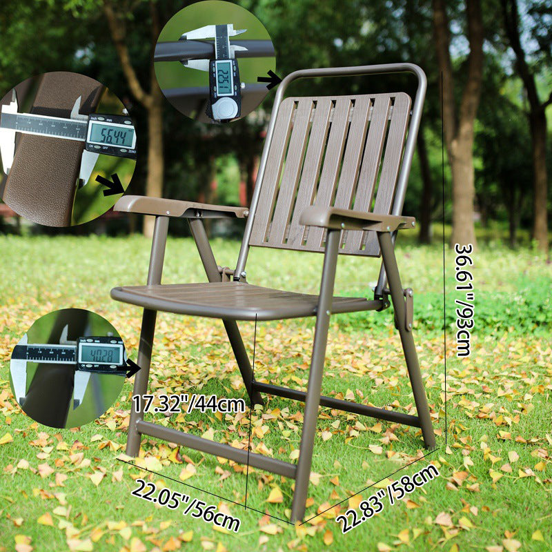 Modern Simplicity Waterproof Rectangular Carbon Steel PVC Foldable Camping Chair Backrest Armrest For Garden