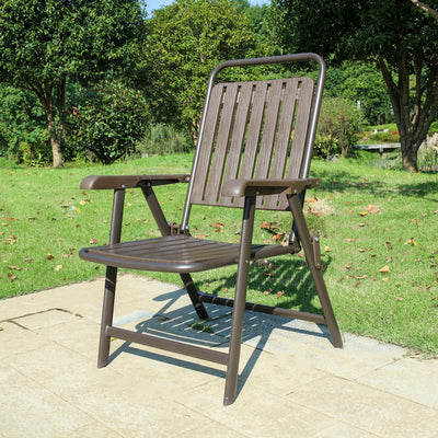Modern Simplicity Waterproof Rectangular Carbon Steel PVC Foldable Camping Chair Backrest Armrest For Garden