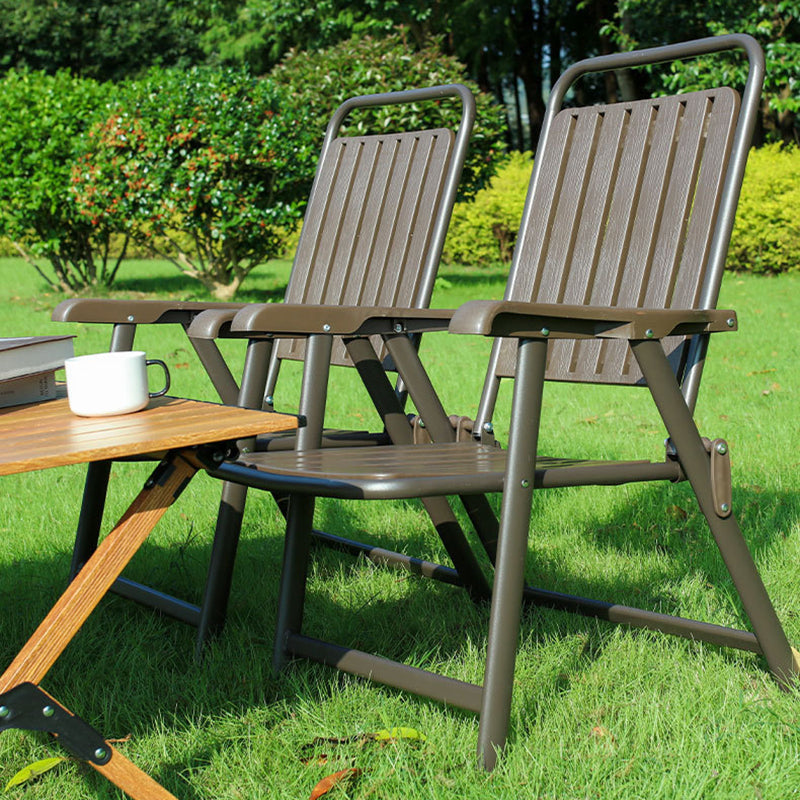 Modern Simplicity Waterproof Rectangular Carbon Steel PVC Foldable Camping Chair Backrest Armrest For Garden