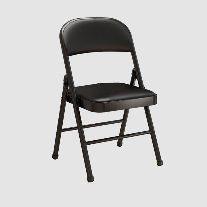 Simplicité Moderne Arc Tuyau en Acier PU Cuir Éponge Chaise de Bureau Pliable Dossier Sans Accoudoirs Pour Maison Bureau 