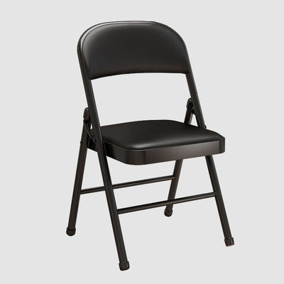 Modern Simplicity Arc Steel Pipe PU Leather Sponge Foldable Desk Chair Backrest Armless For Home Office