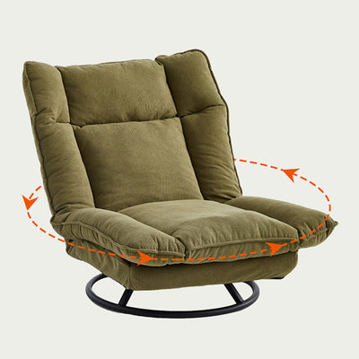 Modern Minimalist Detachable Rotatable Rectangular Steel Ice Velvet Sponge Cotton Accent Chair Backrest Armless For Living Room