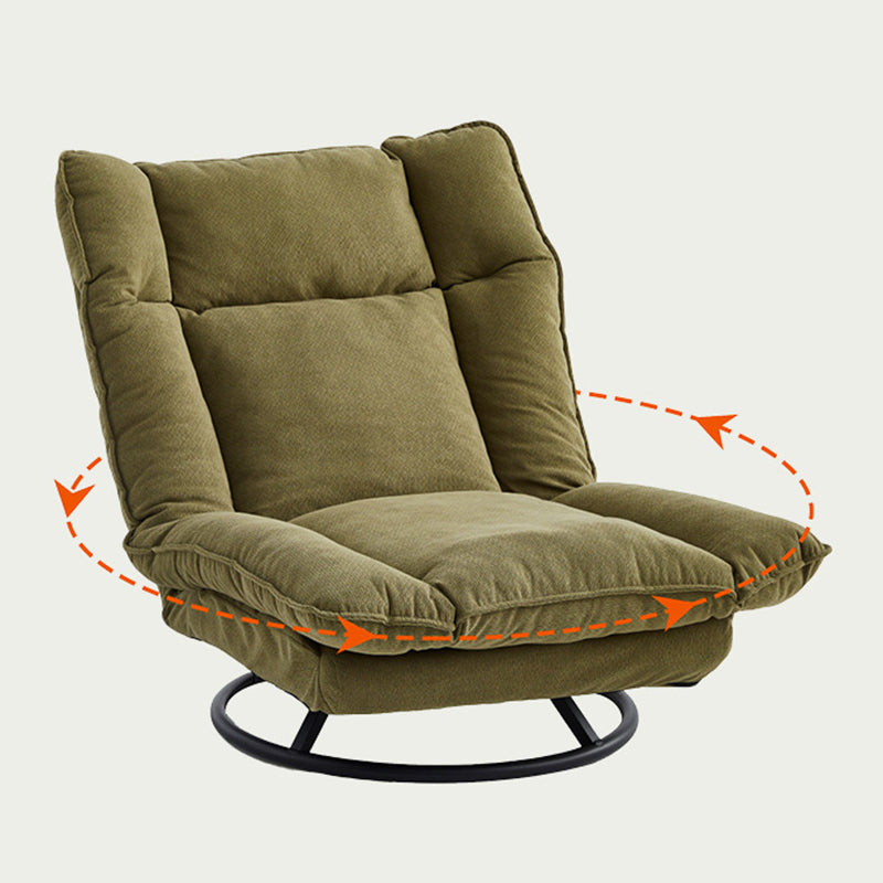 Modern Minimalist Detachable Rotatable Rectangular Steel Ice Velvet Sponge Cotton Accent Chair Backrest Armless For Living Room