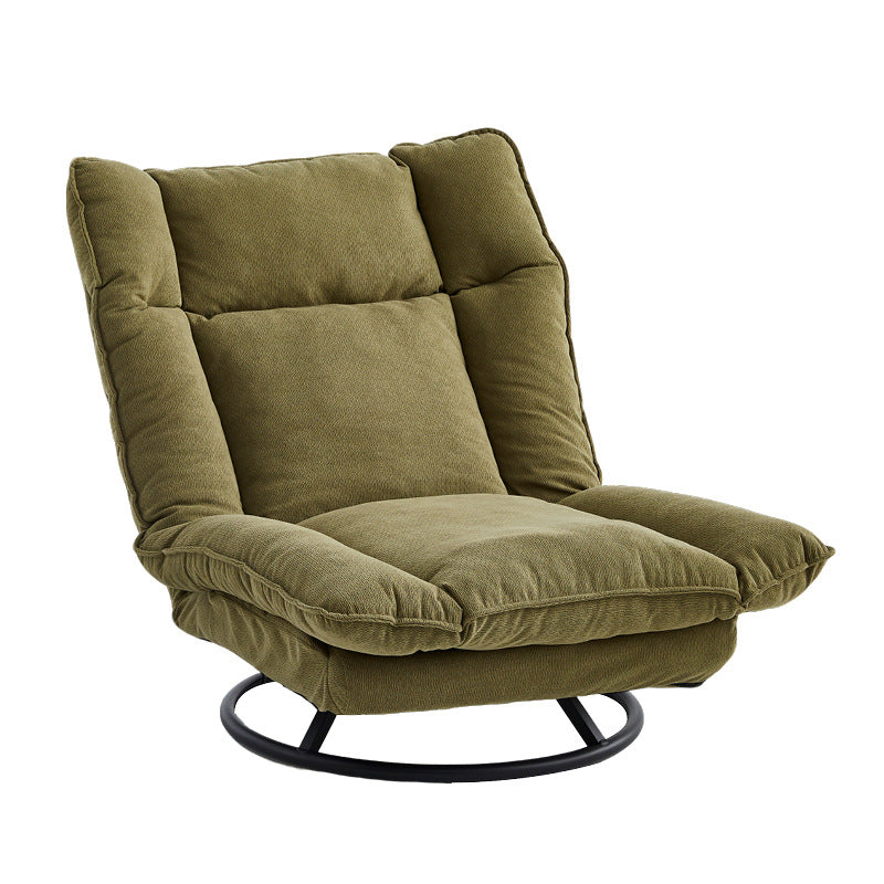 Modern Minimalist Detachable Rotatable Rectangular Steel Ice Velvet Sponge Cotton Accent Chair Backrest Armless For Living Room
