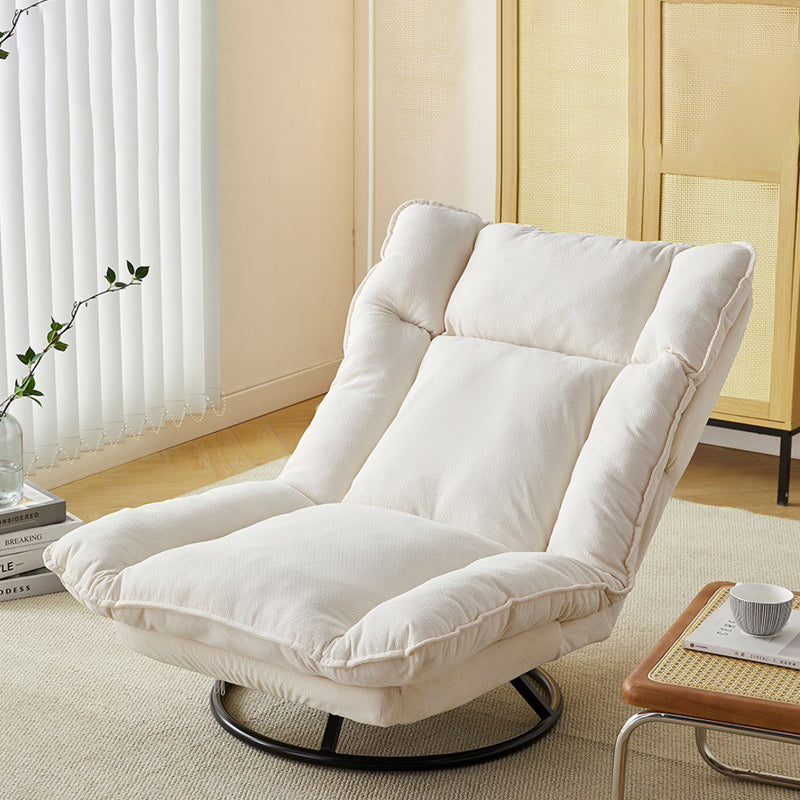 Modern Minimalist Detachable Rotatable Rectangular Steel Ice Velvet Sponge Cotton Accent Chair Backrest Armless For Living Room