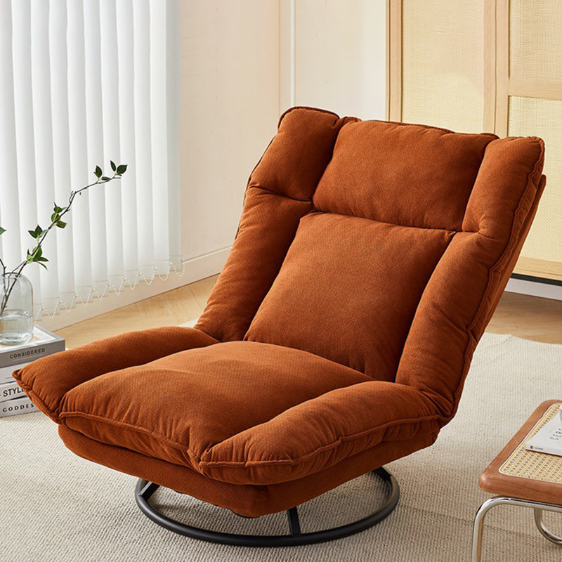 Modern Minimalist Detachable Rotatable Rectangular Steel Ice Velvet Sponge Cotton Accent Chair Backrest Armless For Living Room