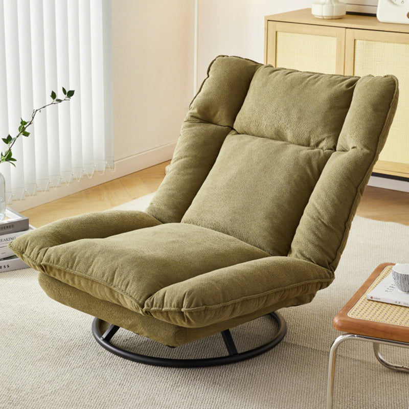 Modern Minimalist Detachable Rotatable Rectangular Steel Ice Velvet Sponge Cotton Accent Chair Backrest Armless For Living Room