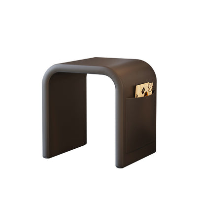 Contemporary Nordic U-Shape Multi-Layer Board Faux Leather Sponge Vanity Stool Backless Armless For Bedroom