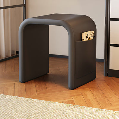 Contemporary Nordic U-Shape Multi-Layer Board Faux Leather Sponge Vanity Stool Backless Armless For Bedroom