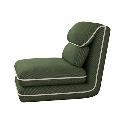 Modern Minimalist Foldable Rectangular Iron Corduroy PP Cotton Sponge Recliner Backrest Armless For Bedroom