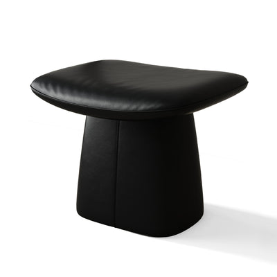 Contemporary Nordic Rectangular Solid Wood Microfiber Leather Sponge Vanity Stool Backless Armless For Bedroom
