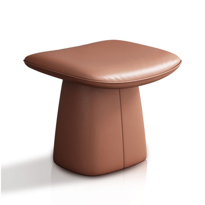Contemporary Nordic Rectangular Solid Wood Microfiber Leather Sponge Vanity Stool Backless Armless For Bedroom