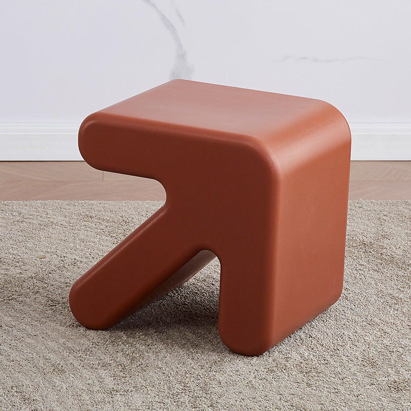 Contemporary Creative Arrow Plastic Kids Low Stool Backless Armless For Hallway