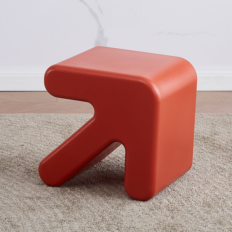 Contemporary Creative Arrow Plastic Kids Low Stool Backless Armless For Hallway