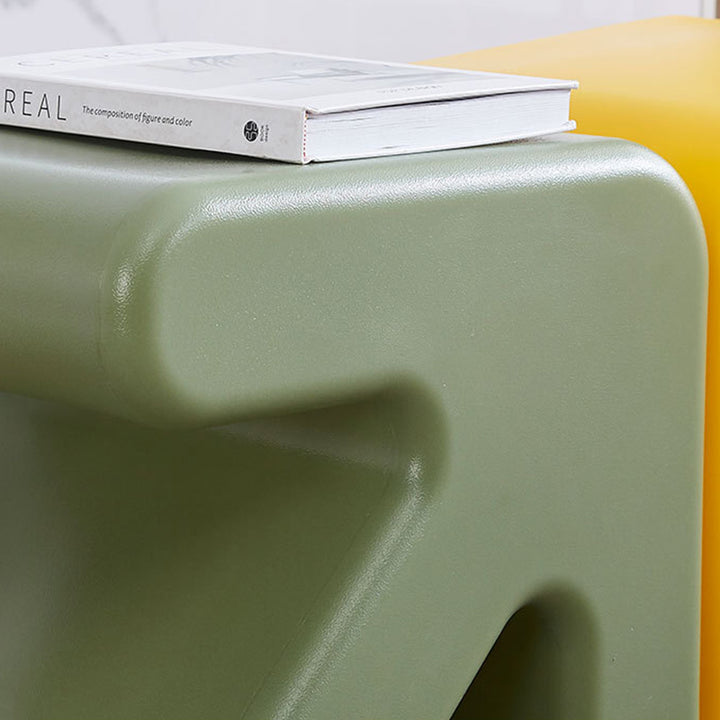 Contemporary Creative Arrow Plastic Kids Low Stool Backless Armless For Hallway