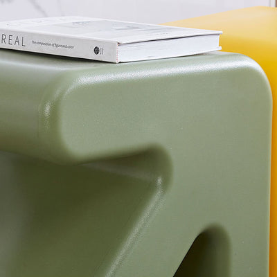Contemporary Creative Arrow Plastic Kids Low Stool Backless Armless For Hallway