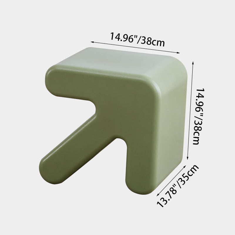 Contemporary Creative Arrow Plastic Kids Low Stool Backless Armless For Hallway