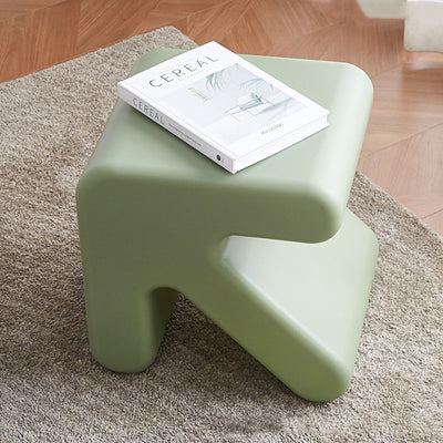 Contemporary Creative Arrow Plastic Kids Low Stool Backless Armless For Hallway