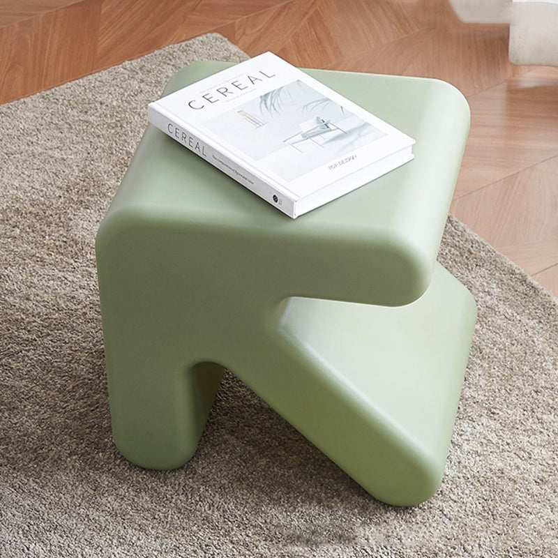 Contemporary Creative Arrow Plastic Kids Low Stool Backless Armless For Hallway