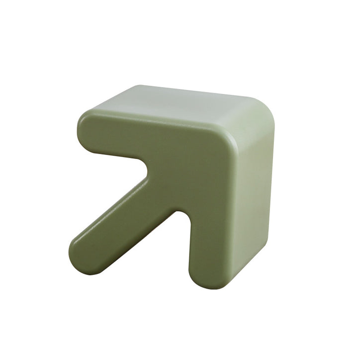 Contemporary Creative Arrow Plastic Kids Low Stool Backless Armless For Hallway