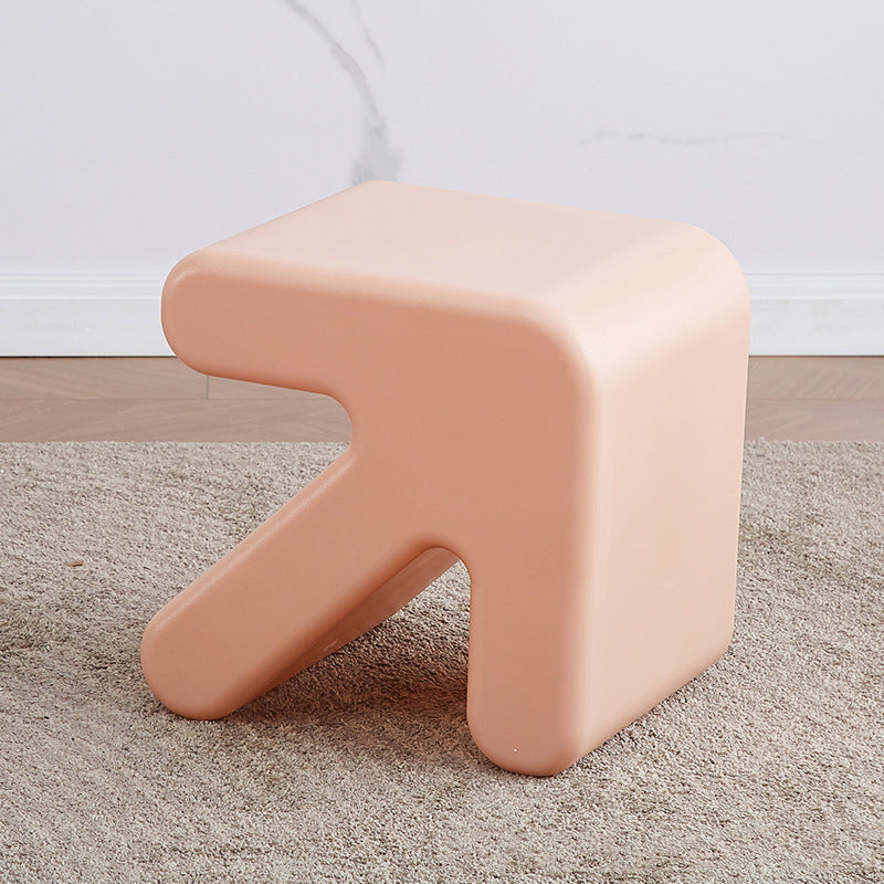 Contemporary Creative Arrow Plastic Kids Low Stool Backless Armless For Hallway