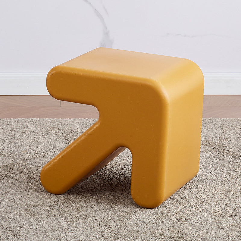 Contemporary Creative Arrow Plastic Kids Low Stool Backless Armless For Hallway