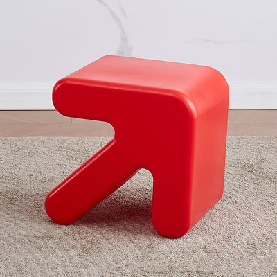 Contemporary Creative Arrow Plastic Kids Low Stool Backless Armless For Hallway
