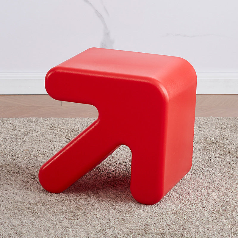 Contemporary Creative Arrow Plastic Kids Low Stool Backless Armless For Hallway