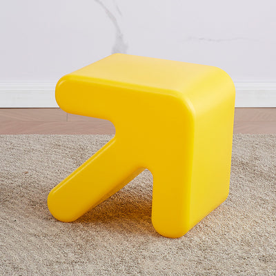Contemporary Creative Arrow Plastic Kids Low Stool Backless Armless For Hallway