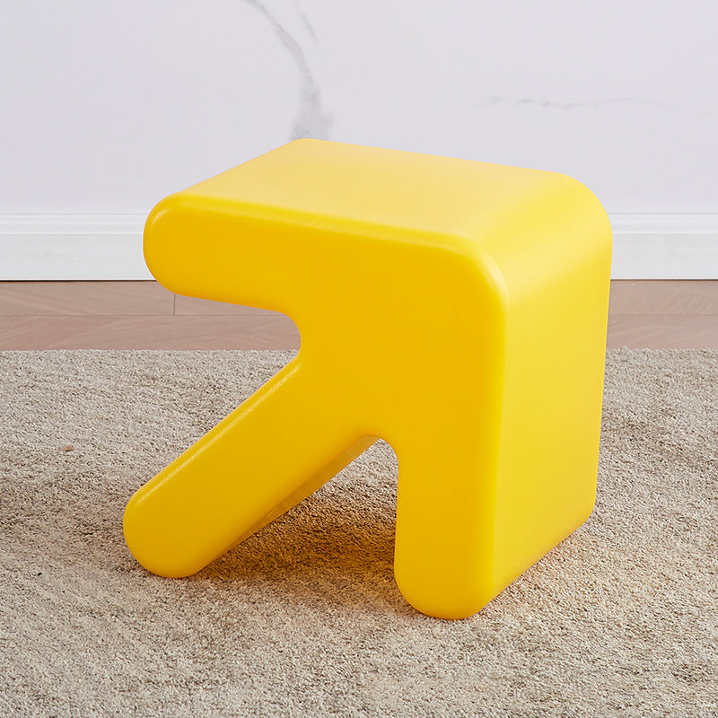 Contemporary Creative Arrow Plastic Kids Low Stool Backless Armless For Hallway