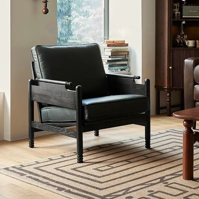 Traditional French Rectangular Ash Wood Chenille Fleece Microfiber Leather PP Cotton Sponge Accent Chair Backrest Armrest For Living Room
