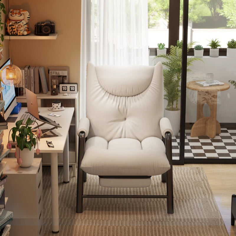 Modern Minimalist Rectangular Iron Synthetic Fabric Cat Scratching Leather Sponge PP Cotton Desk Chair Backrest Armrest For Home Office