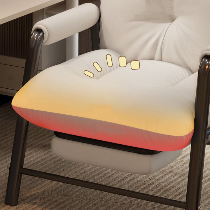 Modern Minimalist Rectangular Iron Synthetic Fabric Cat Scratching Leather Sponge PP Cotton Desk Chair Backrest Armrest For Home Office
