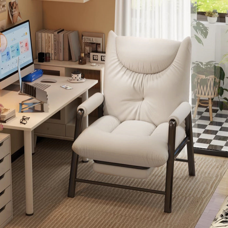Modern Minimalist Rectangular Iron Technical Fabric Cat Scratching Leather Sponge PP Cotton Desk Chair Backrest Armrest For Home Office