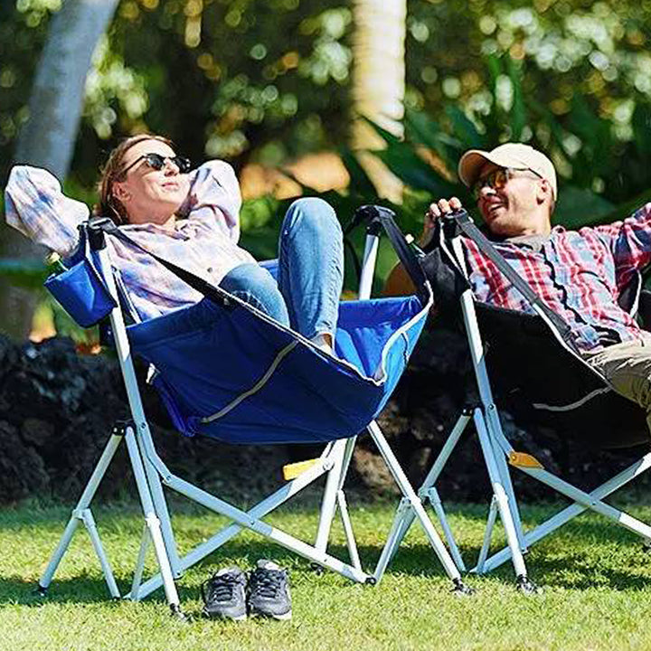 Moderner minimalistischer abnehmbarer Bogen Oxford & Mesh Stoff Stahlrohr klappbarer Outdoor-Campingstuhl Rückenlehne Armlehne für Garten 