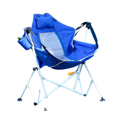 Modern Minimalist Detachable Arc Oxford & Mesh Fabric Steel Pipe Foldable Outdoor Camping Chair Backrest Armrest For Garden