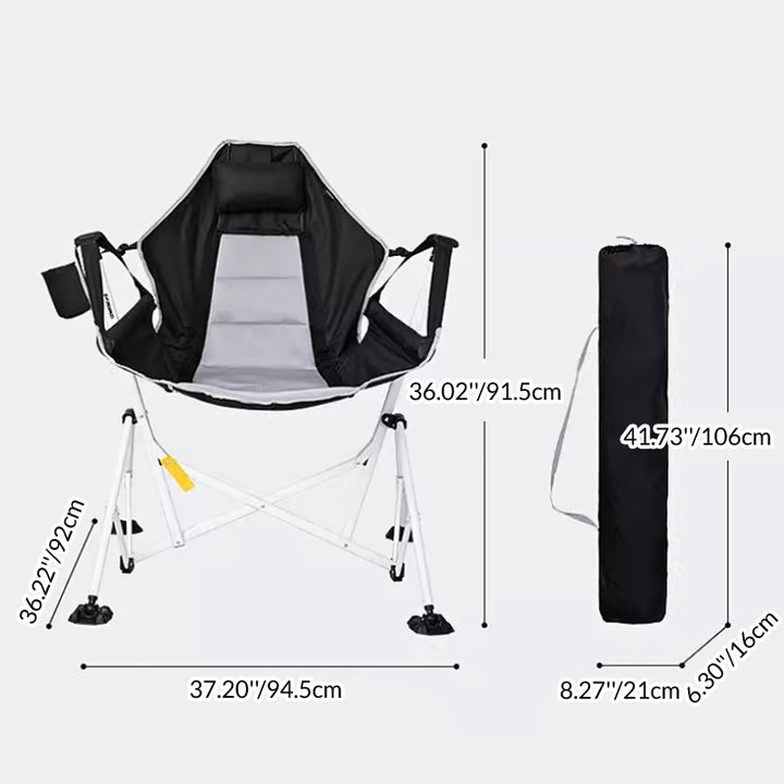 Moderner minimalistischer abnehmbarer Bogen Oxford & Mesh Stoff Stahlrohr klappbarer Outdoor-Campingstuhl Rückenlehne Armlehne für Garten 