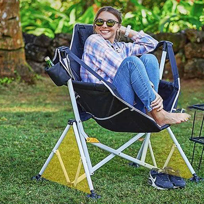 Modern Minimalist Detachable Arc Oxford & Mesh Fabric Steel Pipe Foldable Outdoor Camping Chair Backrest Armrest For Garden