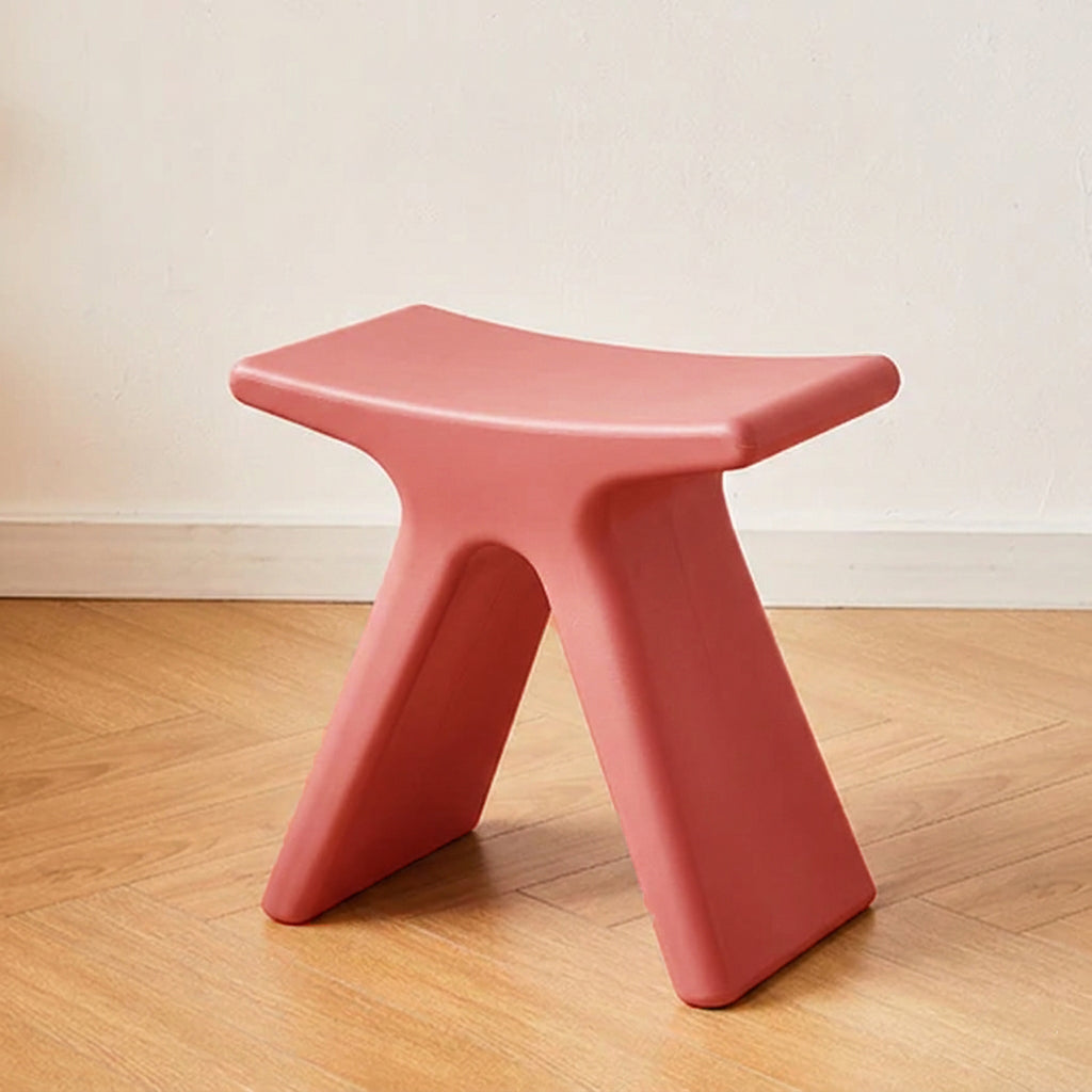 Modern Minimalist Geometric PE Plastic Kids Low Stool Backless Armless For Hallway