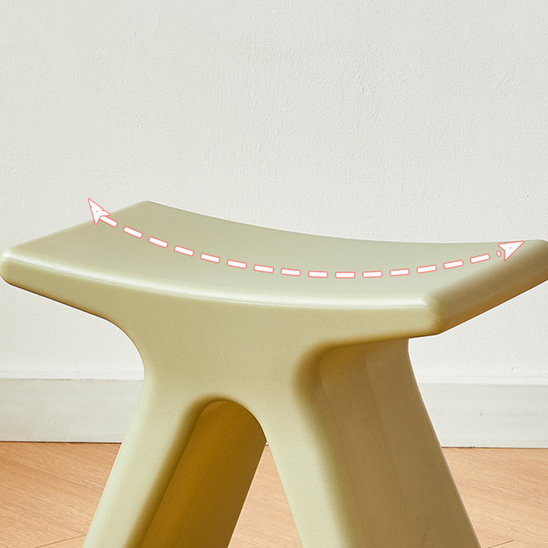 Modern Minimalist Geometric PE Plastic Kids Low Stool Backless Armless For Hallway