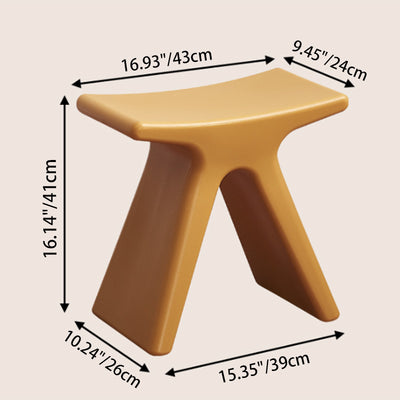 Modern Minimalist Geometric PE Plastic Kids Low Stool Backless Armless For Hallway