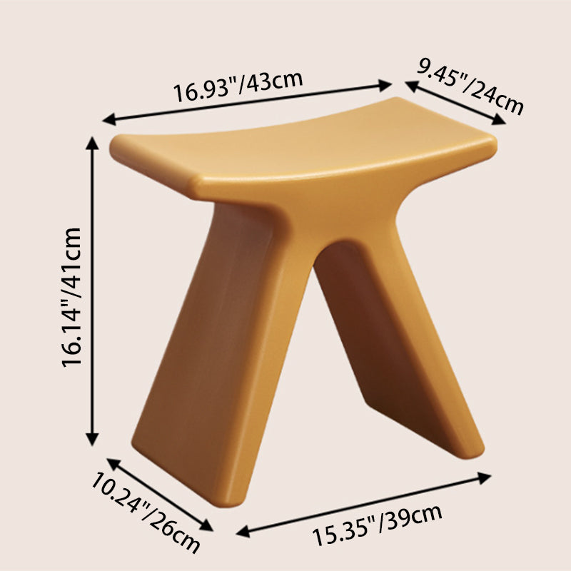 Modern Minimalist Geometric PE Plastic Kids Low Stool Backless Armless For Hallway