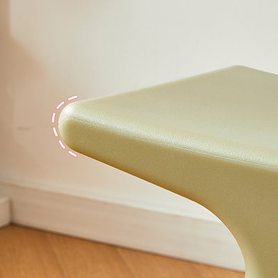 Modern Minimalist Geometric PE Plastic Kids Low Stool Backless Armless For Hallway