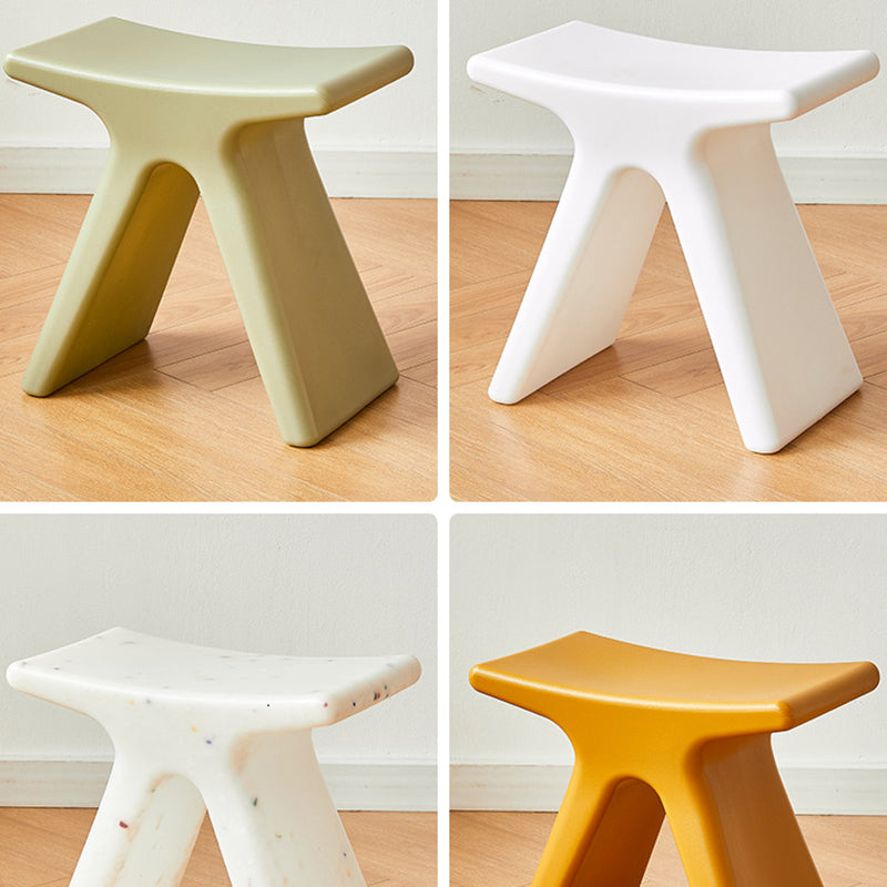 Modern Minimalist Geometric PE Plastic Kids Low Stool Backless Armless For Hallway