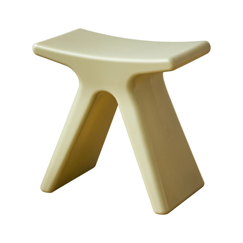 Modern Minimalist Geometric PE Plastic Kids Low Stool Backless Armless For Hallway