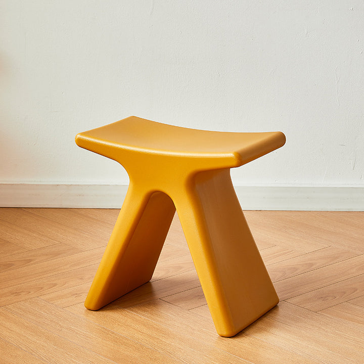 Modern Minimalist Geometric PE Plastic Kids Low Stool Backless Armless For Hallway