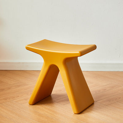 Modern Minimalist Geometric PE Plastic Kids Low Stool Backless Armless For Hallway