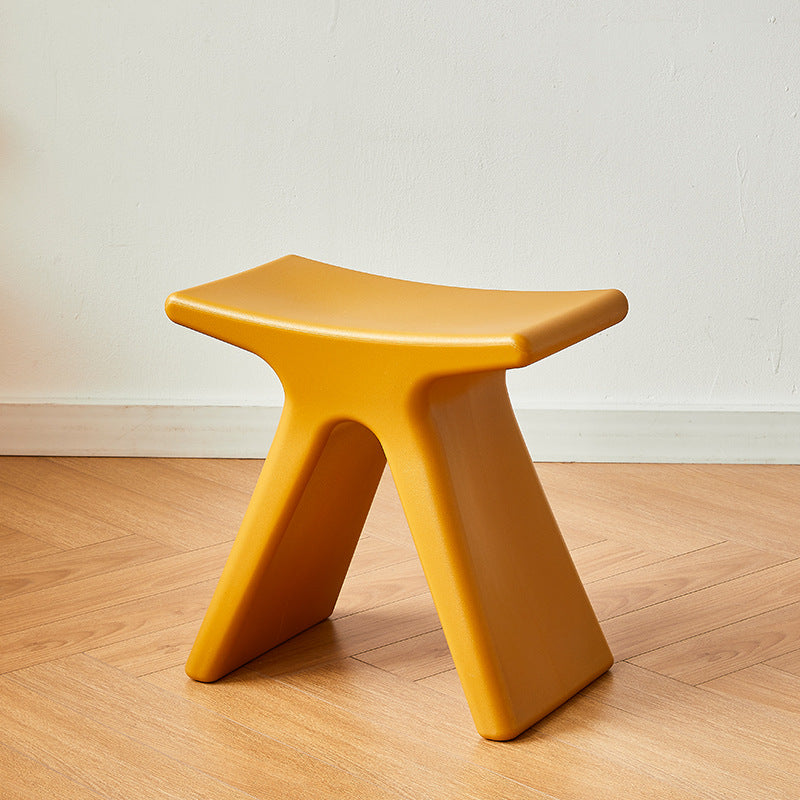Modern Minimalist Geometric PE Plastic Kids Low Stool Backless Armless For Hallway
