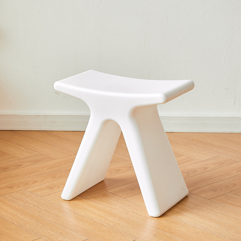 Modern Minimalist Geometric PE Plastic Kids Low Stool Backless Armless For Hallway