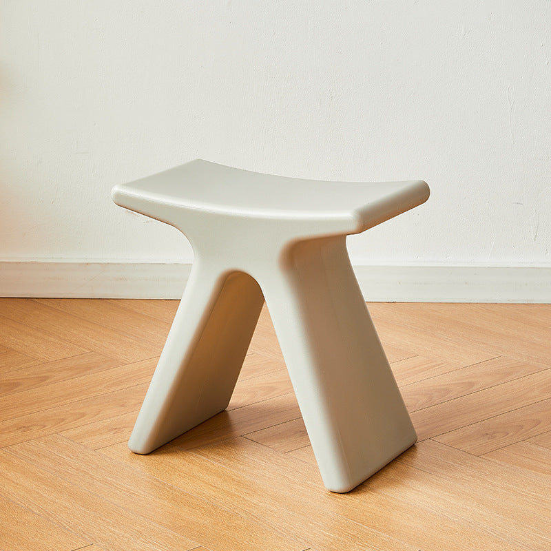 Modern Minimalist Geometric PE Plastic Kids Low Stool Backless Armless For Hallway